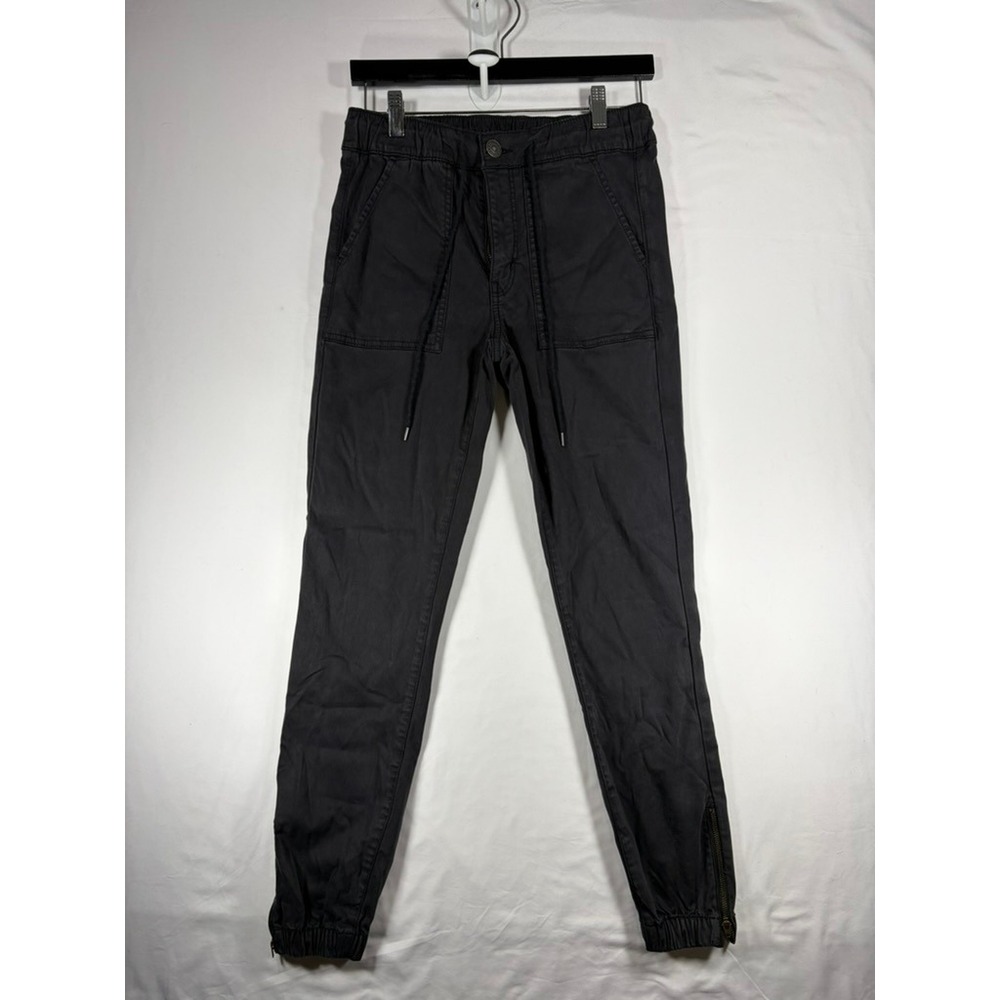 American Eagle Jogger Pants Womens 6 Black Excellent Super Stretch Ankle Zip